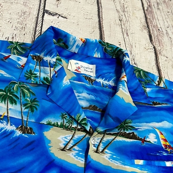Vintage Honeymoon Surfing Hawaii Vacation Summer 1980s Short Sleeve Shirt - Picture 4 of 7